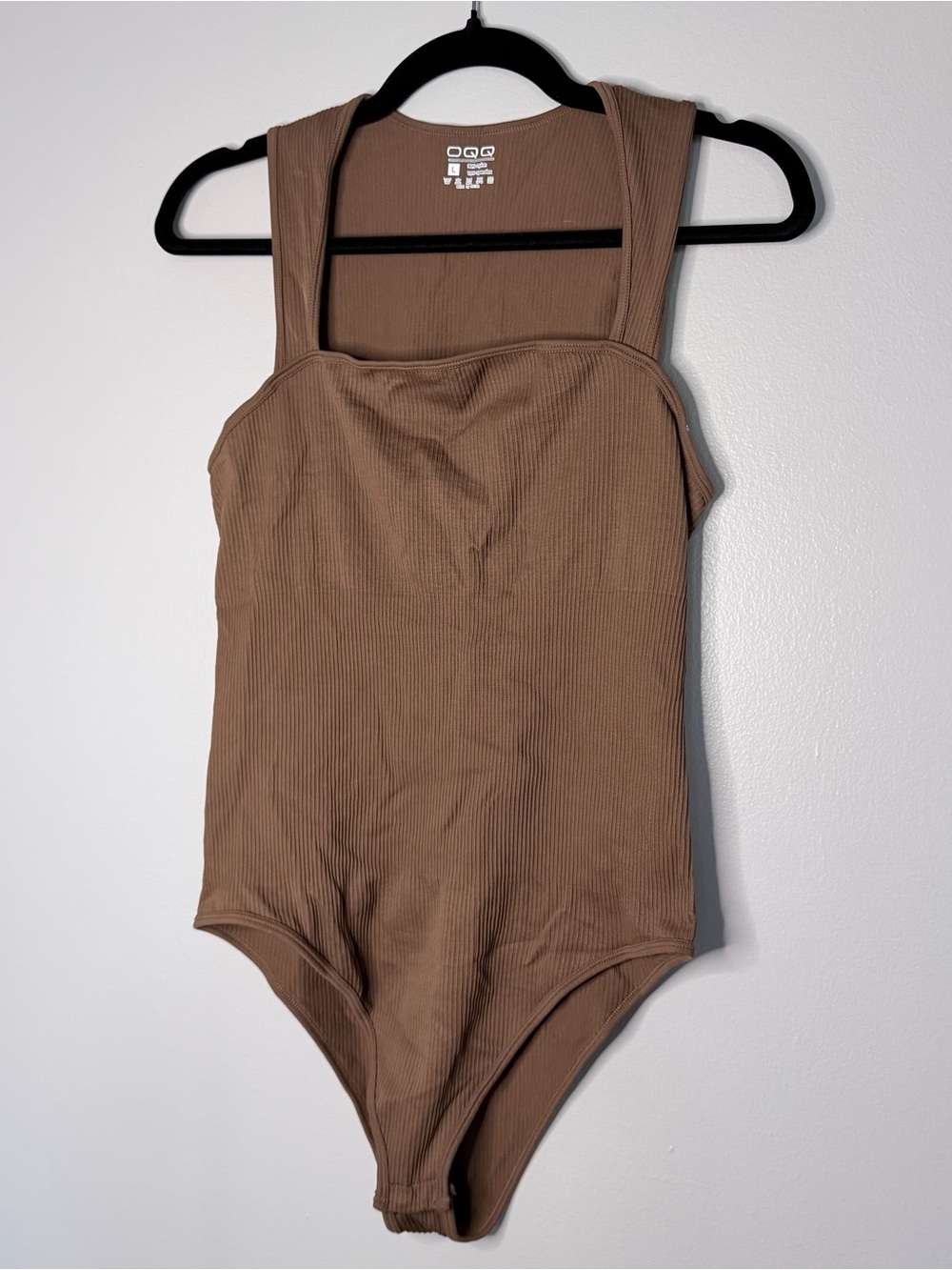 OQQ brown bodysuit size large